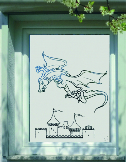 318 Drache über der Burg