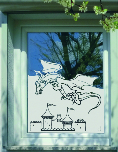 319 Drache über der Burg