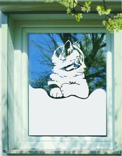 088 Katze wachsam- negativ