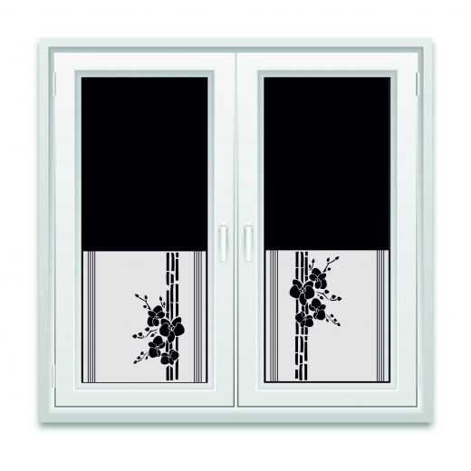 1413 Orchideen 2-teilig gerade